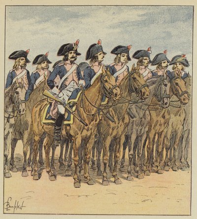 De cavalerie van het leger van Italië door after Louis Charles Bombled