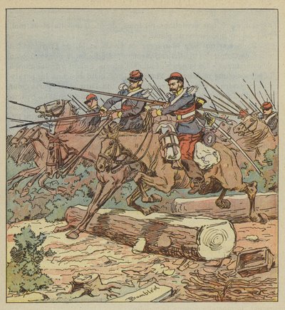 De aanval van Montbarrois door after Louis Charles Bombled