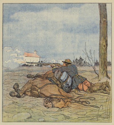 De dood van kolonel Girard door after Louis Charles Bombled