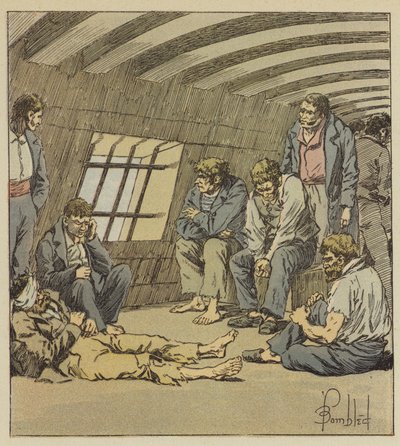 De meeste van onze goede matrozen waren gevangenen in Engeland door after Louis Charles Bombled
