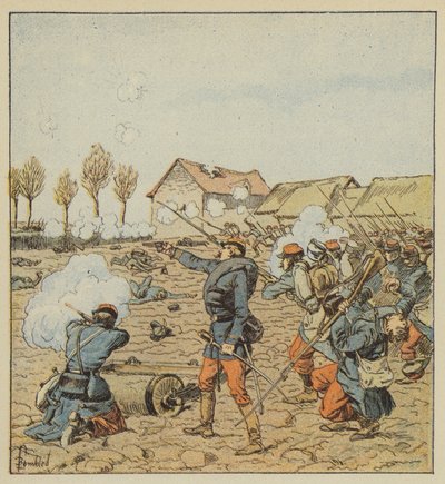 De aanval op de boerderij van Cleomont door after Louis Charles Bombled