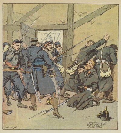 De aanval op Villejouan door commandant Fouilhade door after Louis Charles Bombled