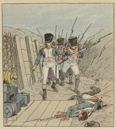 Kapitein de Chambure, de leider van deze beroemde compagnie, enz. door after Louis Charles Bombled