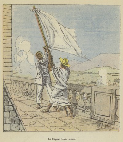De witte vlag gehesen door after Louis Charles Bombled