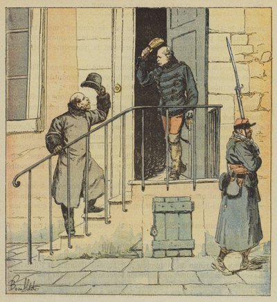 De prins van Joinville en generaal des Pallieres door after Louis Charles Bombled