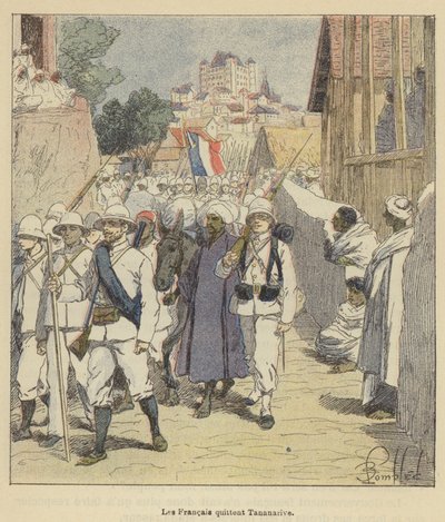 De Fransen verlaten Tananarive door after Louis Charles Bombled