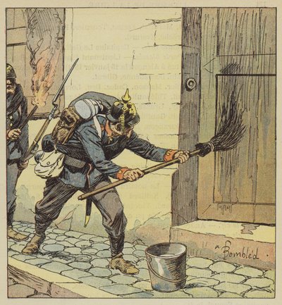 De Pruisen steken 193 huizen in Chateaudun in brand nadat ze ze met petroleum hebben ingesmeerd door after Louis Charles Bombled