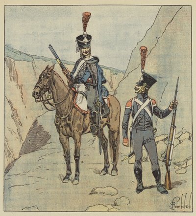 De aangrenzende provincies van de Turken hadden Kroatische regimenten door after Louis Charles Bombled