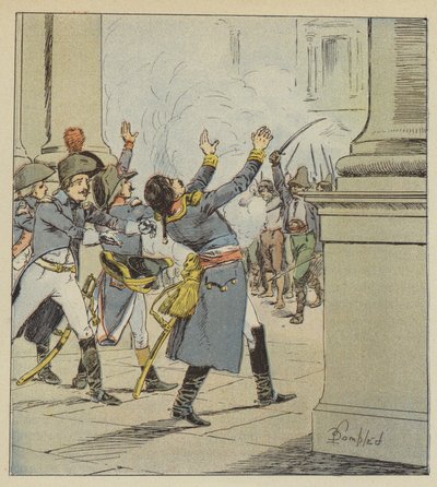 Dood van Duphot door after Louis Charles Bombled