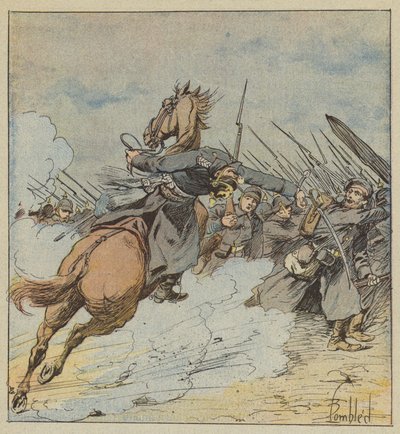 Dood van kolonel de Kontski door after Louis Charles Bombled