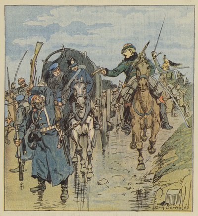 Inname van een Duitse konvooi door after Louis Charles Bombled