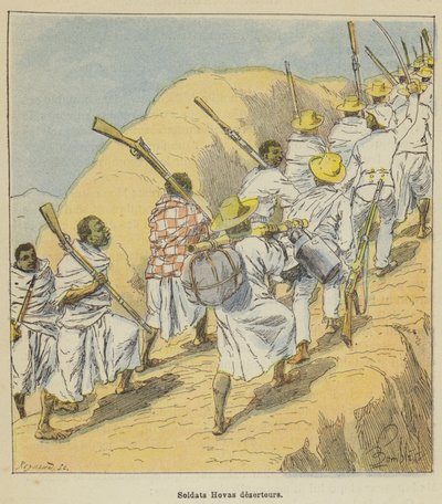 Deserteurs van de Hova-soldaten door after Louis Charles Bombled