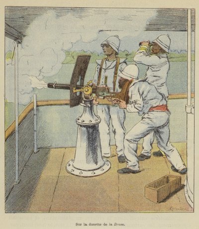 Op het achterdek van de Brave door after Louis Charles Bombled