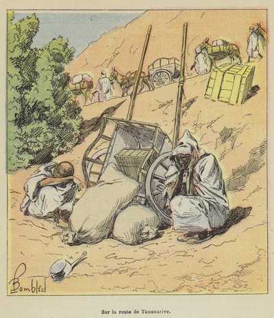 Op de weg naar Tananarive door after Louis Charles Bombled