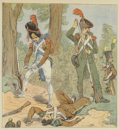 Italiaanse troepen, Piëmontese legioen, Slaginfanterie, 1806, Italiaans legioen, 1800 door after Louis Charles Bombled