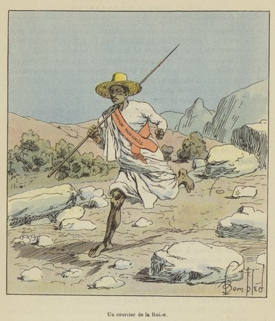 Een koerier van de koningin door after Louis Charles Bombled