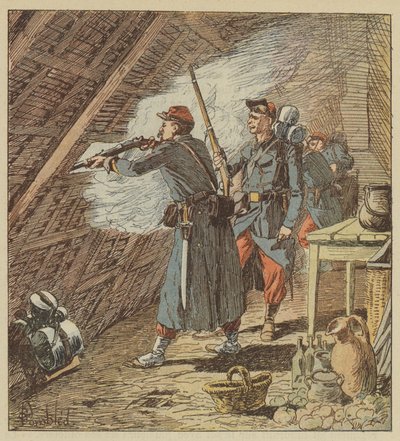 Een sergeant van het vreemdelingenlegioen schakelt tachtig mannen uit door after Louis Charles Bombled