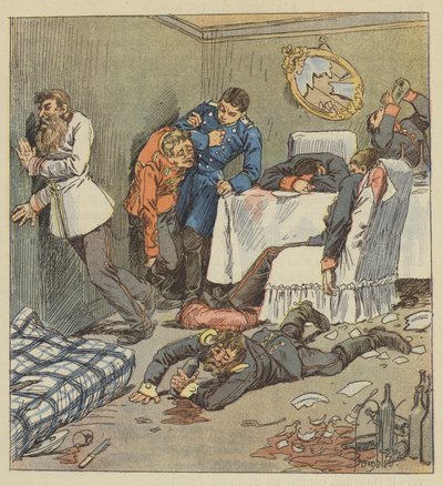 Een gereserveerde kamer in Hotel de France door after Louis Charles Bombled