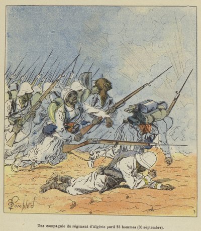 Een compagnie van het regiment van Algerije verliest 23 mannen, 30 september door after Louis Charles Bombled