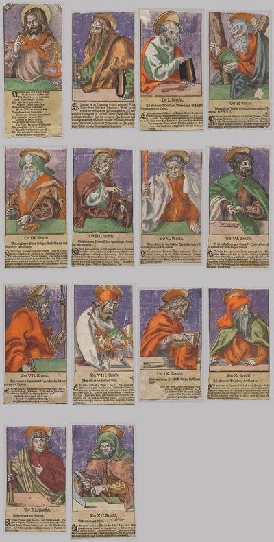 Christus, de Twaalf Apostelen en Paulus door after Lucas Cranach the Elder