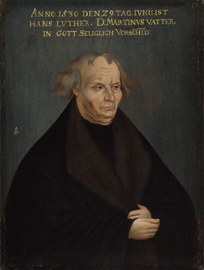 Portret van Hans Luther, c.1700 door after Lucas Cranach the Elder
