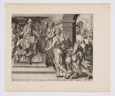 David brengt Saul de geschenken van zijn vader door after Maarten van Heemskerck