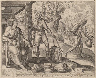 Jesse Stuurt David naar het Kamp door after Maerten van Heemskerck
