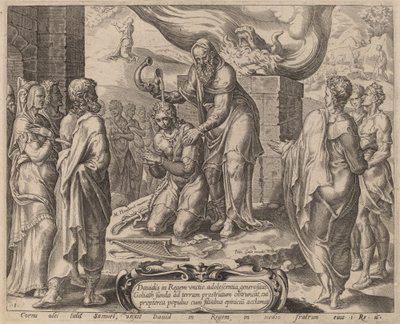 Samuel Zalfde David door after Maerten van Heemskerck