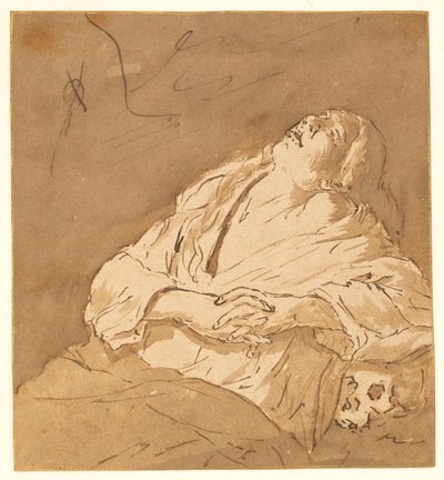 Sint Maria Magdalena in extase door after Michelangelo Merisi da Caravaggio