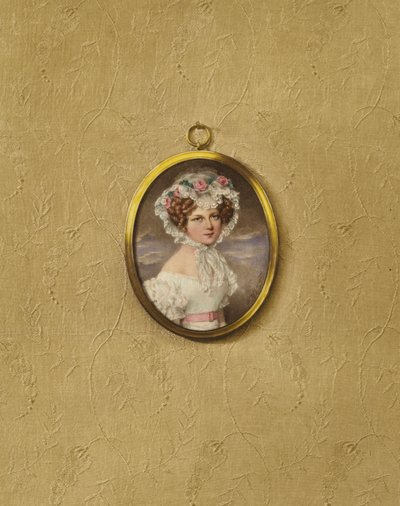 Portret van een jonge Weense vrouw door after Moritz Michael Daffinger