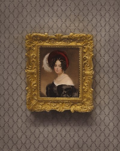Portret van een onbekende dame door after Moritz Michael Daffinger