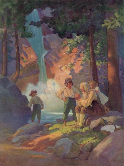 Illustratie voor Rip Van Winkle door after Newell Convers Wyeth