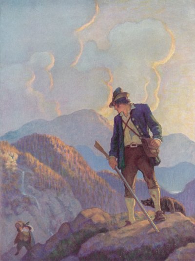 Illustratie voor Rip Van Winkle door after Newell Convers Wyeth