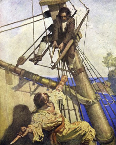 Illustratie voor Schateiland door after Newell Convers Wyeth