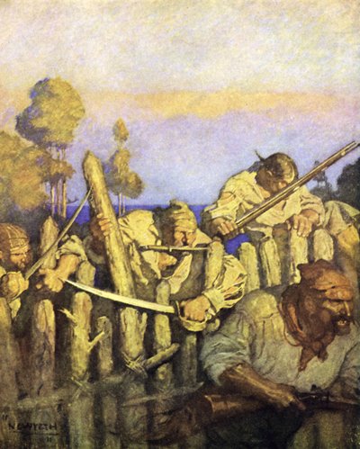 Illustratie voor Schateiland door after Newell Convers Wyeth