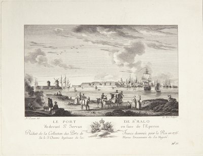 Haven van Saint-Malo door after Nicolas Marie Ozanne
