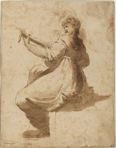 De Luitspeler door after Orazio Gentileschi