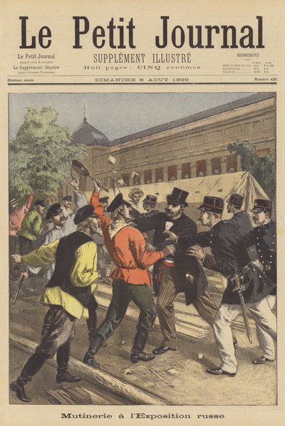 Gevechten op de Locatie van het Russische Paviljoen voor de Expositie van 1900 in Parijs door after Oswaldo Tofani