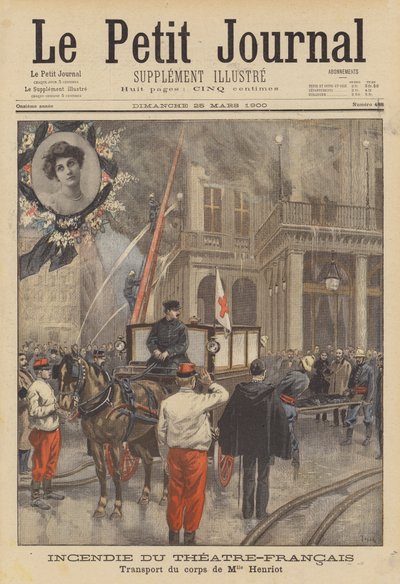 Brand in het Théâtre-Français door after Oswaldo Tofani