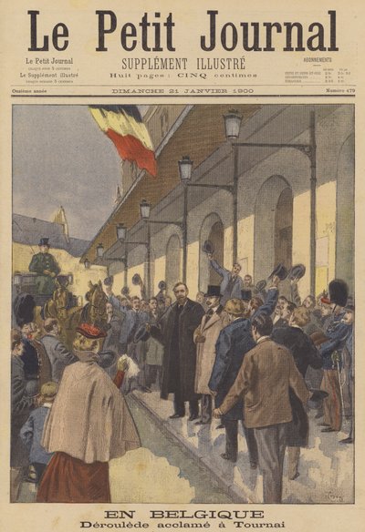 Paul Deroulede ontvangt een warm welkom in Doornik, België door after Oswaldo Tofani