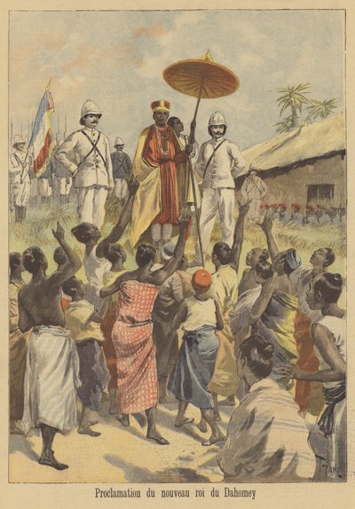 Proclamatie van de nieuwe koning van Dahomey door after Oswaldo Tofani