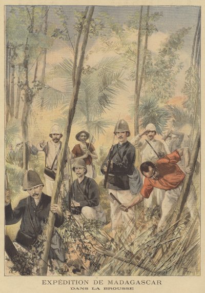 De Franse expeditie naar Madagaskar door after Oswaldo Tofani