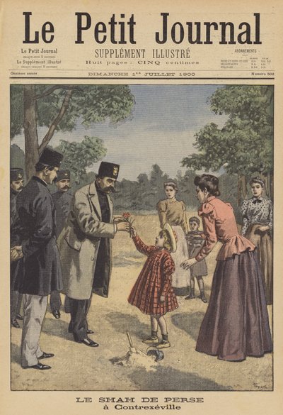 De sjah van Perzië in Frankrijk door after Oswaldo Tofani