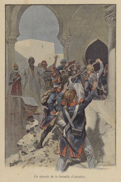 Een episode tijdens de Slag bij Abukir, Egypte, 1799 door after Paris