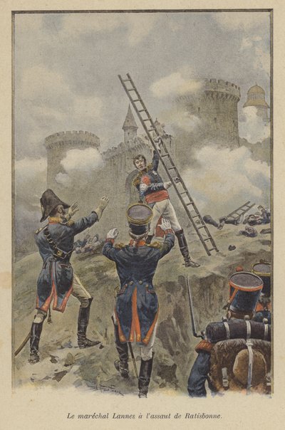Maarschalk Lannes bij de aanval op Ratisbon, 1809 door after Paris