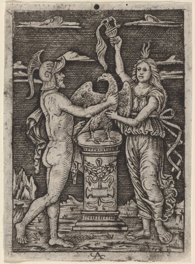 Wijding van een Adelaar door after Peregrino da Cesena