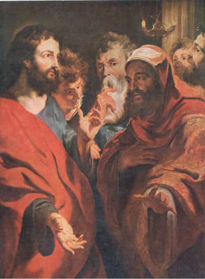Jezus onderwijst Nicodemus, Bibbys Jaarboek, 1916-17 door after Peter Paul Rubens
