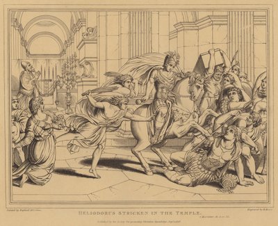 Heliodorus Geslagen in de Tempel door after Raphael