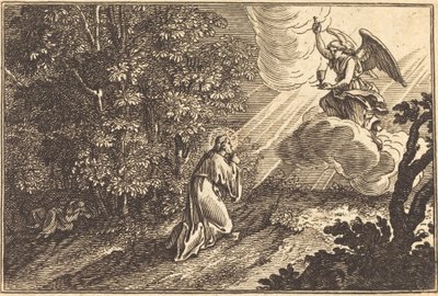 Christus Biddend op de Olijfberg door after Sébastien Le Clerc I