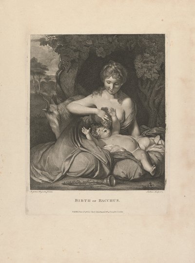 Geboorte van Bacchus door after Sir Joshua Reynolds